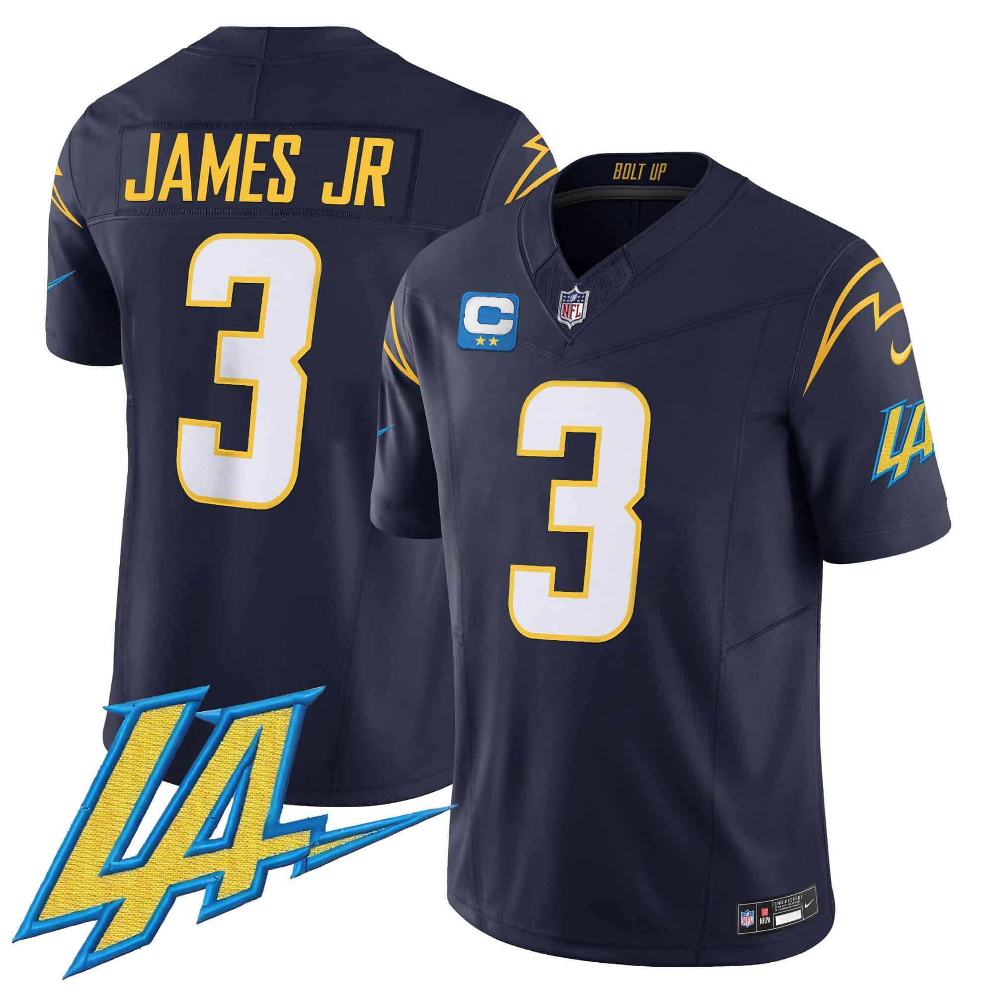 Men Los Angeles Chargers #3 James jr Drak Blue 2024 Nike Vapor Limited NFL Jersey->indianapolis colts->NFL Jersey